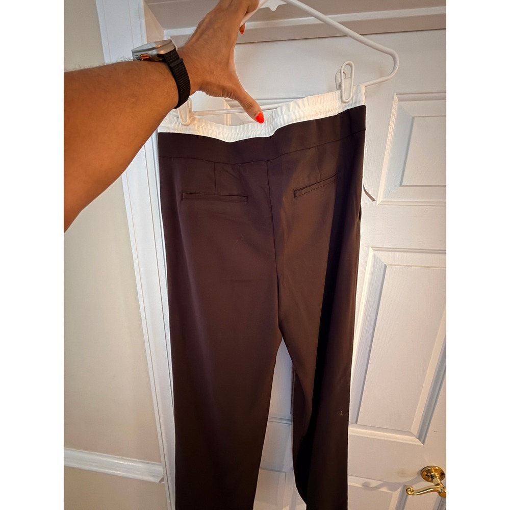 NWT Brown/White OLD NAVY Drawstring Pants Size M Tall - Picture 4 of 5